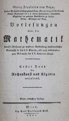 Bild Nr.1: 136-1677 Vega,G.v.: (Verschiedene Gebiete - Varia, Mathematik)