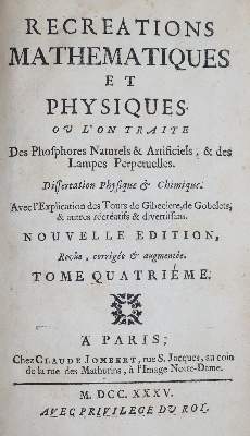 Bild Nr.3: 136-1693 Ozanam,(J.).: (Verschiedene Gebiete - Varia)