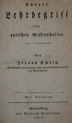 Bild Nr.1: 136-1699 Schultz,J.F.: (Verschiedene Gebiete - Varia, Physik, Optik)