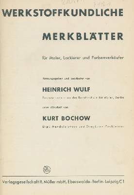 Bild Nr.1: 136-1728 Wulf,H. (Hrsg.).: (Verschiedene Gebiete - Varia)