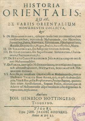Bild Nr.1: 136-1847 Hottinger,J.H.: (Asien, Orient)