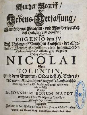 Bild Nr.1: 136-185 Haydt,J.B.: (Alte Drucke, Handschriften und Theologie)