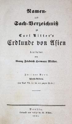 Bild Nr.1: 136-1850 Ritter,C.: (Asien)
