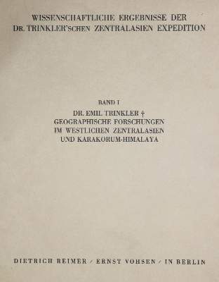 Bild Nr.1: 136-1861 Trinkler,E. u. H.de Terra (Bearb.).: (Asien)