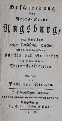 Bild Nr.1: 136-1869 (Stetten,P.v.).: (Deutschland, Augsburg)