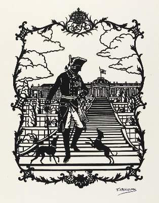 Bild Nr.1: 136-1948 Friedrich II.: (Deutschland, Preussen, Scherenschnitte)