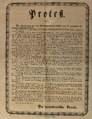 Bild Nr.2: 136-1953 Protest.: (Deutschland, Revolution 1848/49 - Vormärz - Politik, Hessen)