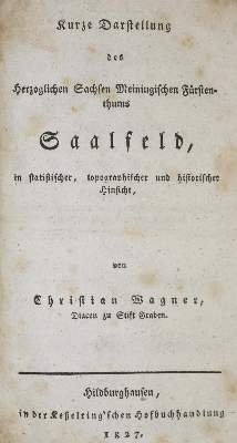 Bild Nr.1: 136-1963 Wagner,C.: (Deutschland, Saalfeld)