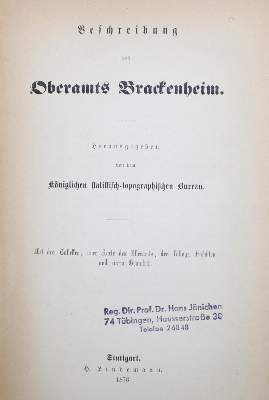 Bild Nr.1: 136-1983 Oberamtsbeschreibungen.: (Deutschland, Württemberg)