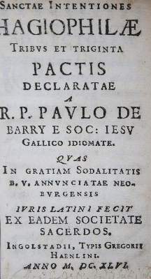 Bild Nr.1: 136-20 Barry,P.de.: (Alte Drucke, Handschriften und Theologie)