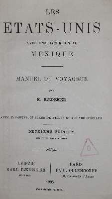 Bild Nr.1: 136-2076 Etats-Unis, Les,: (Verschiedene Länder - Geschichte, Baedeker)