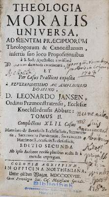 Bild Nr.1: 136-214 Jansen,L.: (Alte Drucke, Handschriften und Theologie)