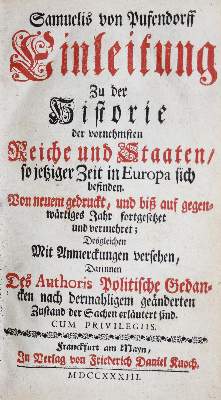 Bild Nr.1: 136-2153 Pufendorff,S.v.: (Verschiedene Länder - Geschichte)