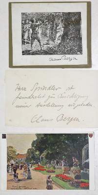 Bild Nr.1: 136-2183 Bergen, Claus,: (Autographen)