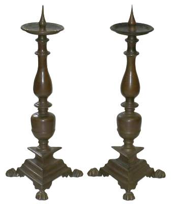 Bild Nr.1: 136-2264 Paar Bronzeleuchter,: (Varia, Leuchter)