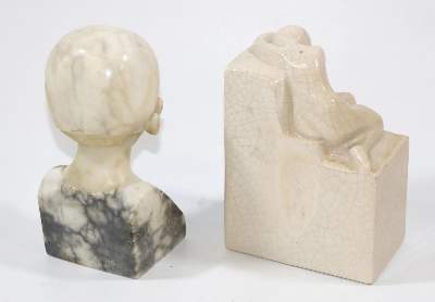 Bild Nr.2: 136-2305 Alabasterbüste: (Varia, Skulpturen - Plastiken)