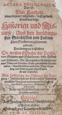 Bild Nr.1: 136-232 (Lauremberg,P.).: (Alte Drucke, Handschriften und Theologie)