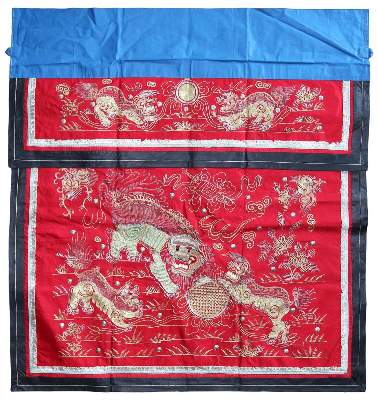 Bild Nr.1: 136-2364 Shishi Seidentuch.: (Asiatika, China, Stoffe)