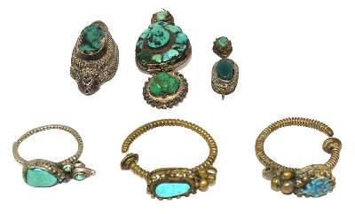 Bild Nr.1: 136-2392 Nepalesische Schmuckstücke,: (Asiatika, Schmuck)