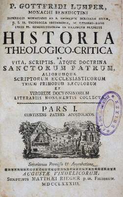 Bild Nr.1: 136-246 Lumper,G.: (Alte Drucke, Handschriften und Theologie)