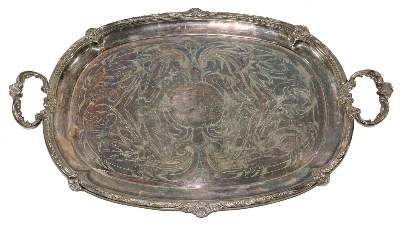 Bild Nr.1: 136-2585 Christofle Großes Tablett.: (Silber, Versilbert)