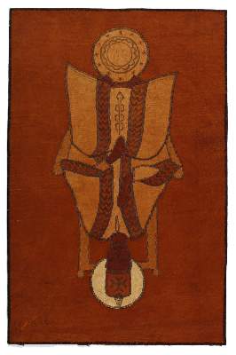 Bild Nr.1: 136-2603 Afrikanisches Textilbild.: (Textil)