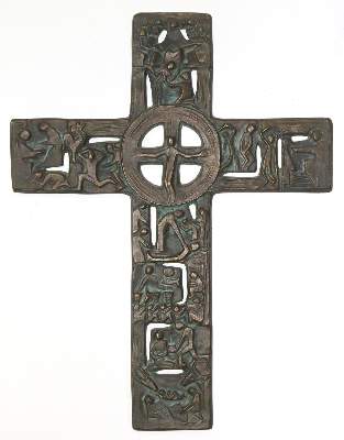 Bild Nr.1: 136-2638 Bronzekreuz,: (Volkskunst, Religiöse Volkskunst)