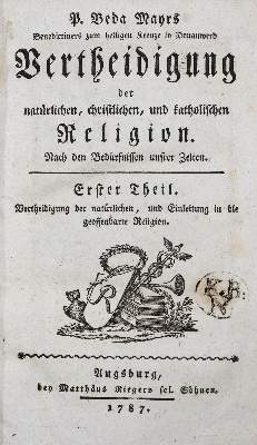 Bild Nr.2: 136-265 Mayr,B.: (Alte Drucke, Handschriften und Theologie)