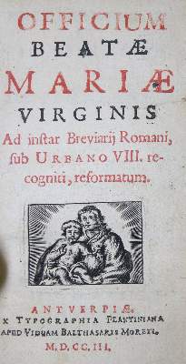 Bild Nr.1: 136-287 Officium: (Alte Drucke, Handschriften und Theologie)
