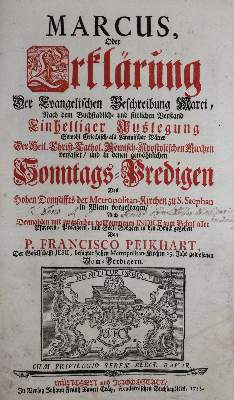 Bild Nr.1: 136-296 Peikhart,F.: (Alte Drucke, Handschriften und Theologie)