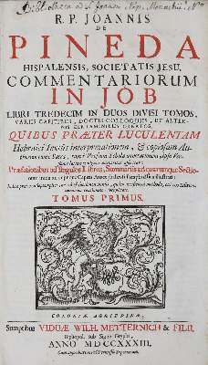 Bild Nr.1: 136-301 Pineda,J.: (Alte Drucke, Handschriften und Theologie)