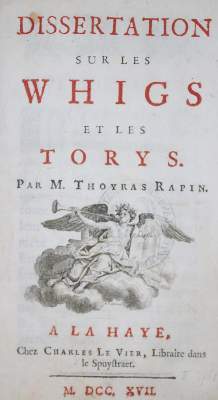 Bild Nr.1: 136-314 Rapin de Thoyras,(P.).: (Alte Drucke, Handschriften und Theologie)