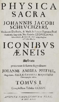 Bild Nr.1: 136-337 Scheuchzer,J.J.: (Alte Drucke, Handschriften und Theologie)