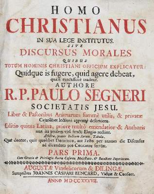 Bild Nr.2: 136-341 Segner,P.: (Alte Drucke, Handschriften und Theologie)