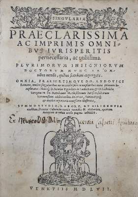 Bild Nr.1: 136-346 Singularia Praeclarissima: (Alte Drucke, Handschriften und Theologie)