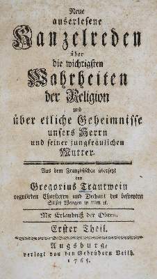 Bild Nr.1: 136-363 Trautwein,G.(Übers.).: (Alte Drucke, Handschriften und Theologie)
