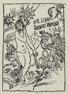 Bild Nr.1: 136-3673 Kokoschka, Oskar: (Künstlergraphik, Kokoschka, Exlibris)