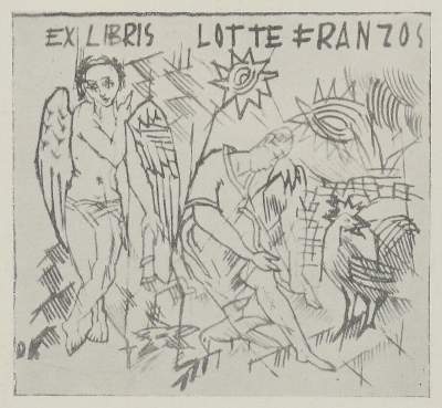Bild Nr.1: 136-3674 Kokoschka, Oskar: (Künstlergraphik, Kokoschka, Exlibris)