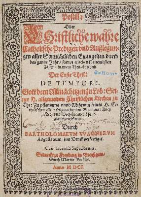 Bild Nr.1: 136-378 Wagner,B.: (Alte Drucke, Handschriften und Theologie)
