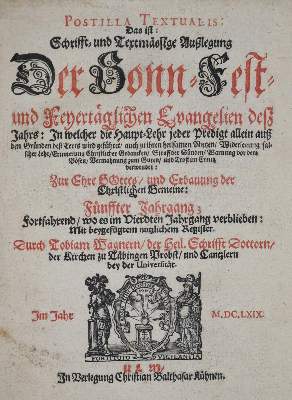 Bild Nr.1: 136-379 Wagner,T.: (Alte Drucke, Handschriften und Theologie)