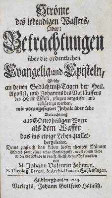 Bild Nr.1: 136-384 Zehner,J.V.: (Alte Drucke, Handschriften und Theologie)