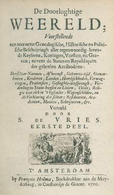 Bild Nr.1: 136-395 Vries,S.de.: (Genealogie und Heraldik)