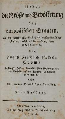 Bild Nr.1: 136-399 Crome,A.F.W.: (Politik und Staatswissenschaften)