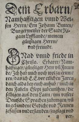 Bild Nr.1: 136-4 (Waldis,B.: (Aesop)