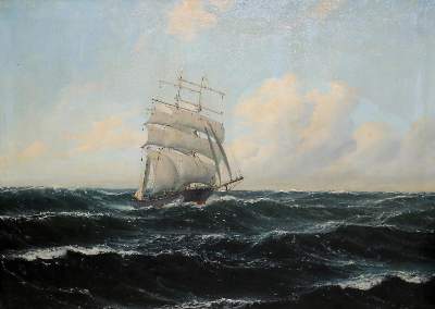 Bild Nr.1: 136-4073 Segelschiff: (Künstlergraphik)