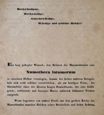 Bild Nr.1: 136-436 (Zacharias, E.).: (Freimaurerei, Numismatik u. Siegelkunde)