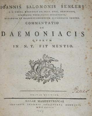 Bild Nr.1: 136-439 Semler,J.S.: (Grenzwissenschaften und Okkultismus)