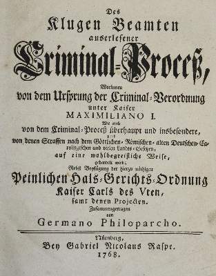 Bild Nr.2: 136-471 (Schweser,C.H. Pseud.: Germano Philoparcho).: (Juridica und Kriminologie)
