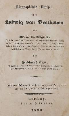 Bild Nr.1: 136-538 Wegeler,F.G. u. F.Ries.: (Musik, Beethoven)