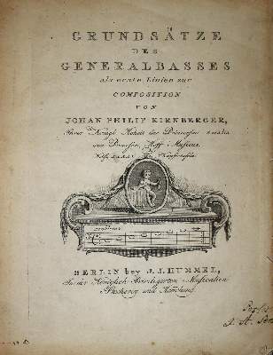 Bild Nr.1: 136-543 Kirnberger,J.P.: (Musik)
